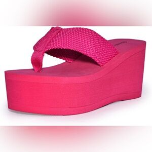 Pink Platform Flip-Flops